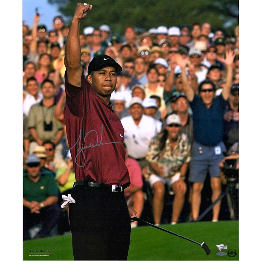 Fathers Day Golf Gifts - Tiger Woods Masters Autograph Photo