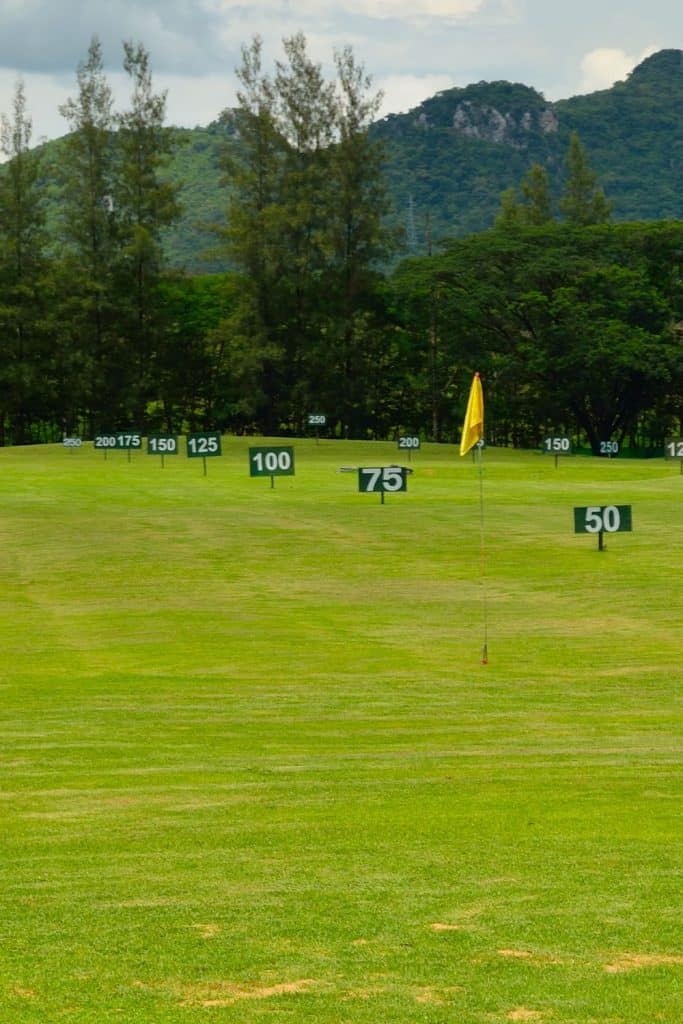 driving range yardage distance signs