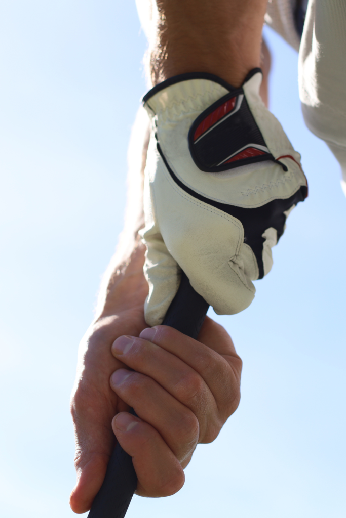 golf grip golfer with white golf glove